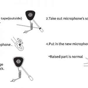 Vervangings handleiding voor BbTalkin microfoon