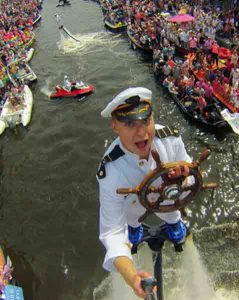 BbTalkin Team rider Bo Krook selfie at the gay parade