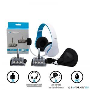 BbTalkin Advance 2p pack with non-waterproof stereo headset and mono helmet pad for GATH headset