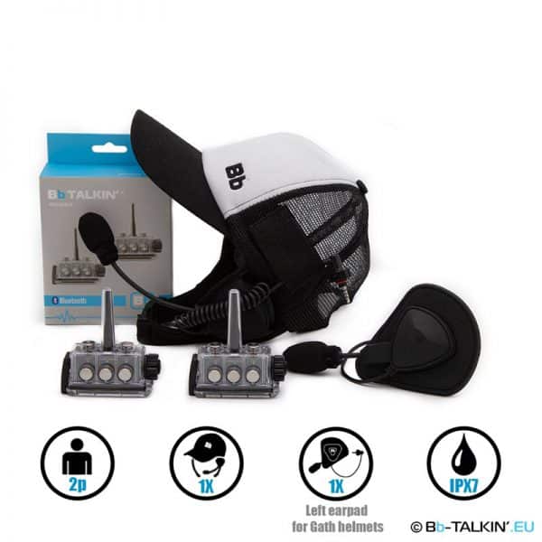 BbTalkin Advance 2p pack with surf cap headset and mono helmet pad for GATH headset