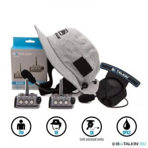BbTalkin Advance 2p pack with surf hat and mono helmet pad headset
