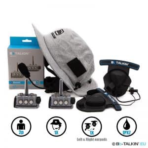 Paquete BbTalkin Advance 2p con Auriculares de gorra de surf BbTalkin y almohadillas para casco estéreo.