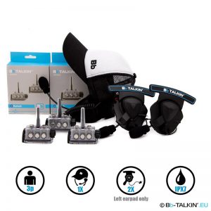 BbTalkin Advance 3p pack with surf cap and 2x mono helmet pad headset
