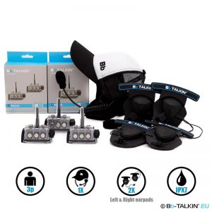 BbTalkin Advance 3p pack with surf cap and 2x stereo helmet pad headset