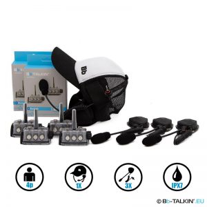 BbTalkin Advance 4p pack with surf cap and 3x boom mic speaker for FORWARD-WIP helmets