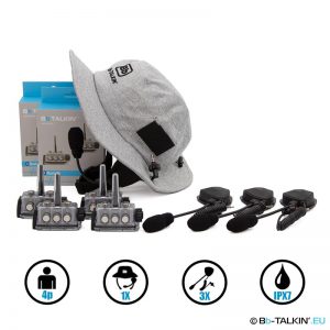 BbTalkin Advance 4p pack with surf hat and 3x boom mic speaker for FORWARD-WIP helmets