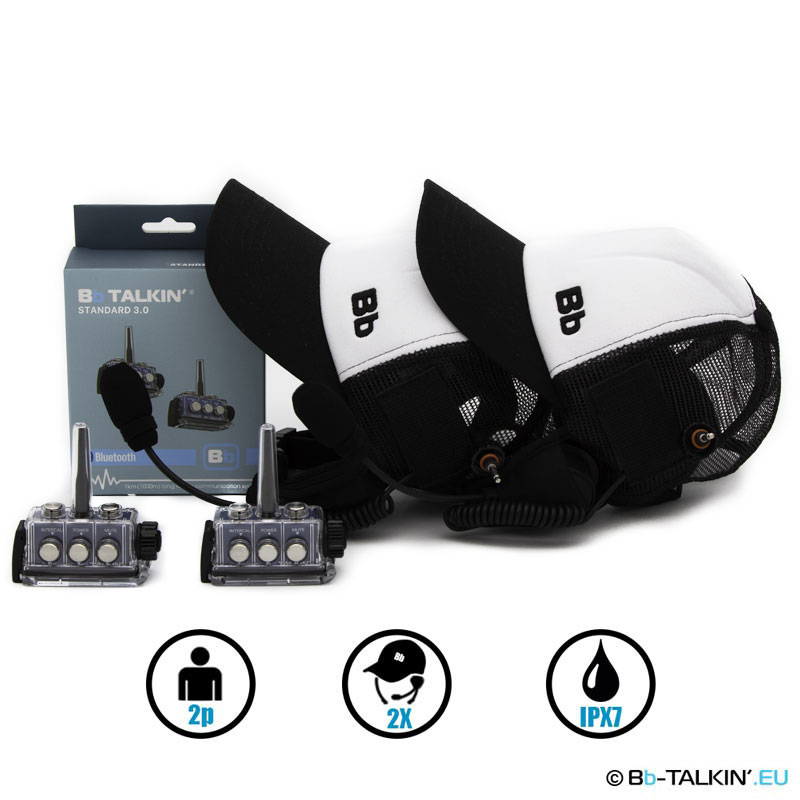 BbTalkin Advance 2p pack with two surf cap headsets