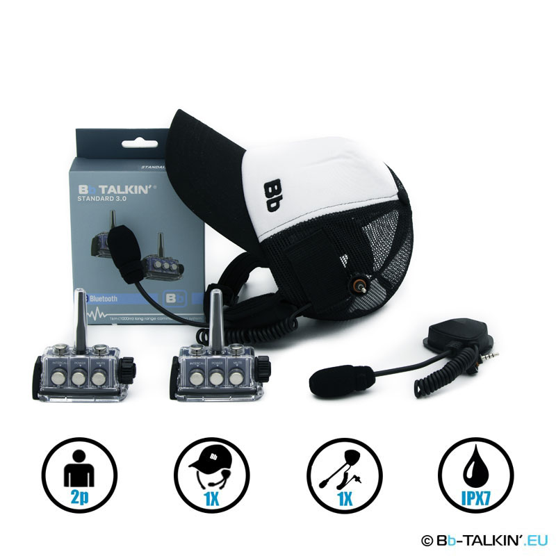 BbTalkin 3.0 2p pack with surf cap headset and boom mic speaker for FORWARD-WIP helmets