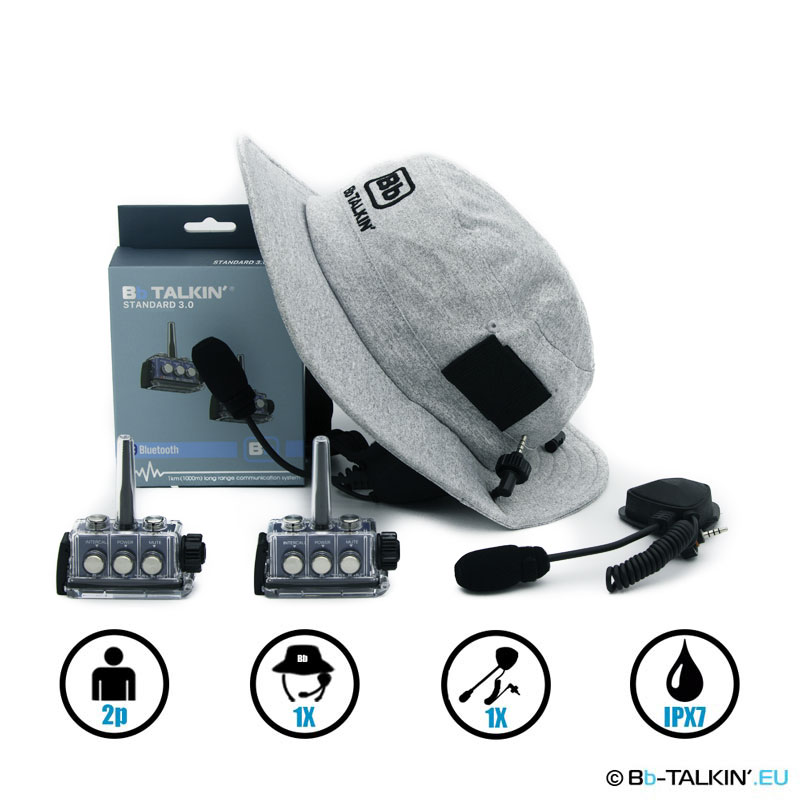 BbTalkin 3.0 2p pack with surf hat headset and boom mic speaker for FORWARD-WIP helmets